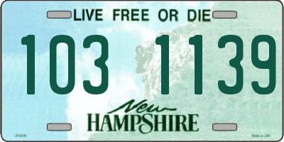 NH license plate 1031139