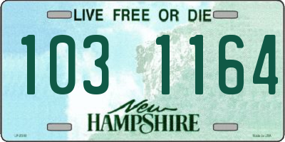 NH license plate 1031164