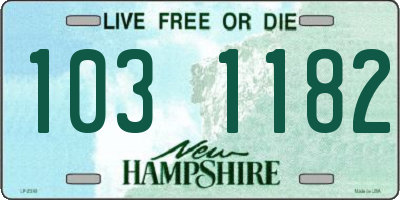 NH license plate 1031182