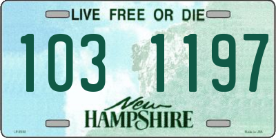 NH license plate 1031197