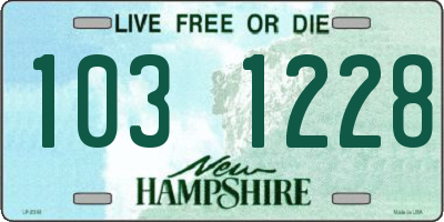 NH license plate 1031228