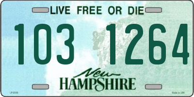 NH license plate 1031264