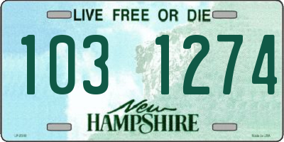 NH license plate 1031274