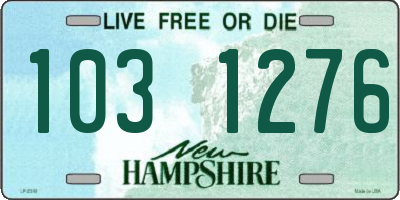 NH license plate 1031276