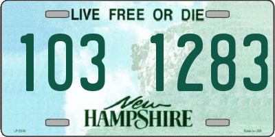NH license plate 1031283