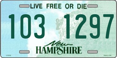 NH license plate 1031297
