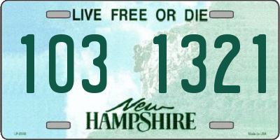 NH license plate 1031321