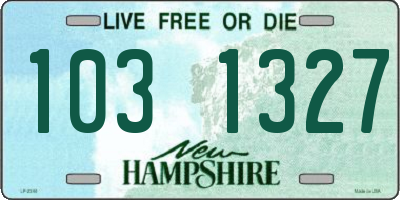 NH license plate 1031327