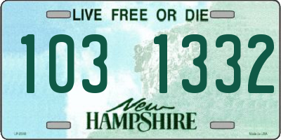 NH license plate 1031332