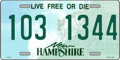 NH license plate 1031344