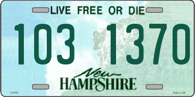 NH license plate 1031370