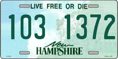 NH license plate 1031372