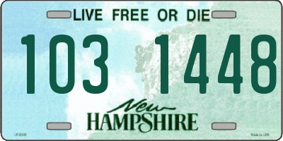 NH license plate 1031448