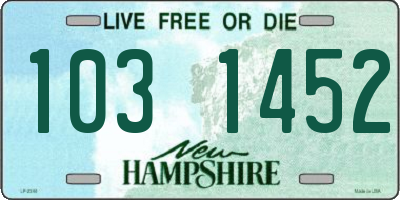 NH license plate 1031452