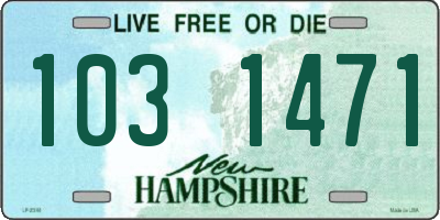 NH license plate 1031471
