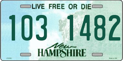NH license plate 1031482