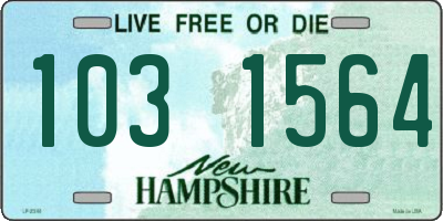 NH license plate 1031564