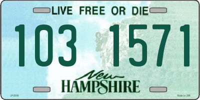 NH license plate 1031571