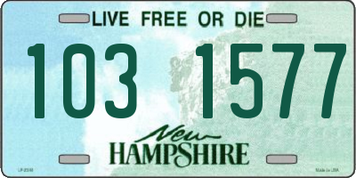 NH license plate 1031577