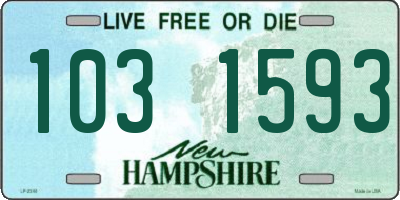 NH license plate 1031593