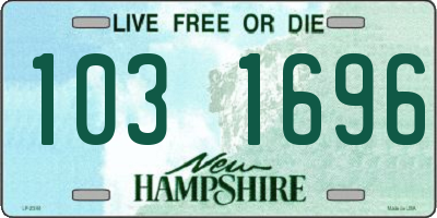 NH license plate 1031696