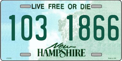 NH license plate 1031866