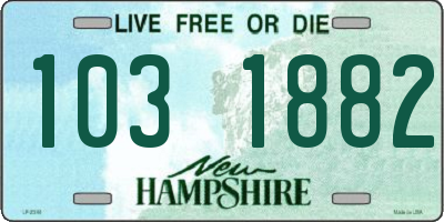 NH license plate 1031882