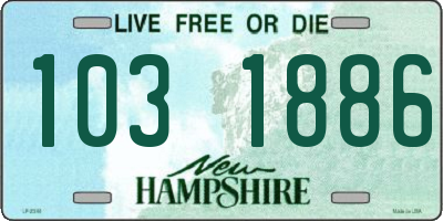 NH license plate 1031886
