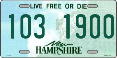 NH license plate 1031900