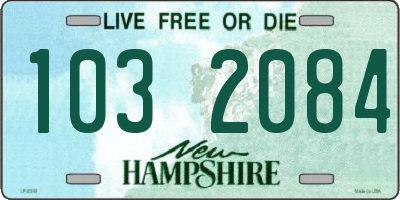 NH license plate 1032084