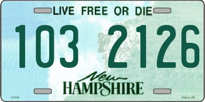 NH license plate 1032126