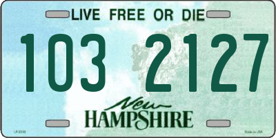 NH license plate 1032127