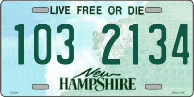 NH license plate 1032134