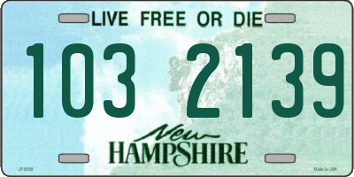 NH license plate 1032139