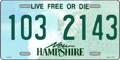 NH license plate 1032143
