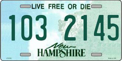 NH license plate 1032145