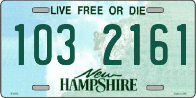 NH license plate 1032161