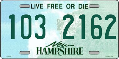 NH license plate 1032162