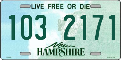 NH license plate 1032171