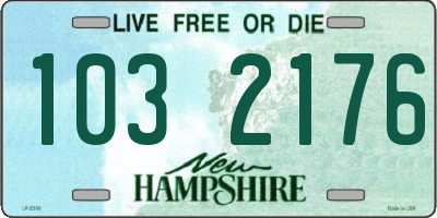 NH license plate 1032176