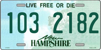 NH license plate 1032182