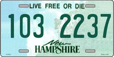 NH license plate 1032237