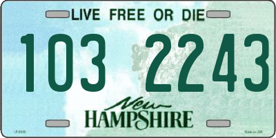 NH license plate 1032243