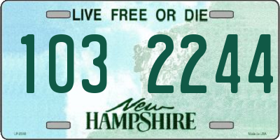 NH license plate 1032244