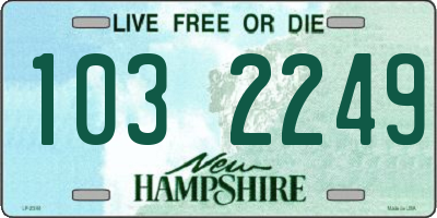 NH license plate 1032249