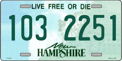 NH license plate 1032251