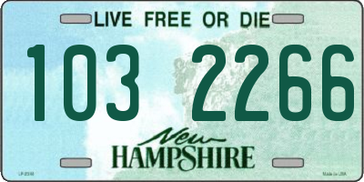 NH license plate 1032266