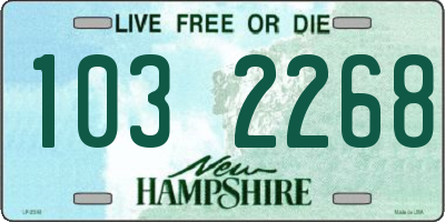 NH license plate 1032268