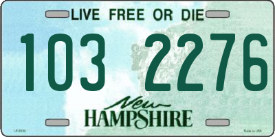 NH license plate 1032276