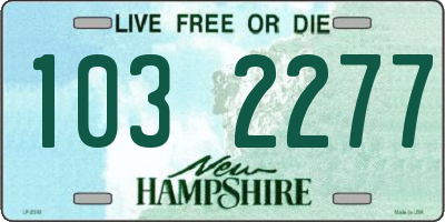 NH license plate 1032277
